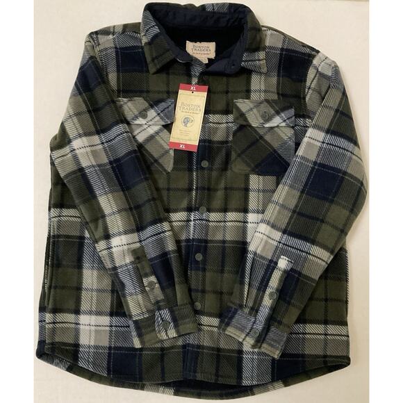 Boston Traders MBRB110 Plush Lined Flannel Shirt Jacket XL NWT